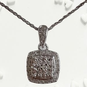 1/10 Carat TW Diamond Sterling Silver 18